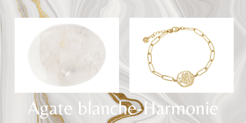 Bandeau agate blanche