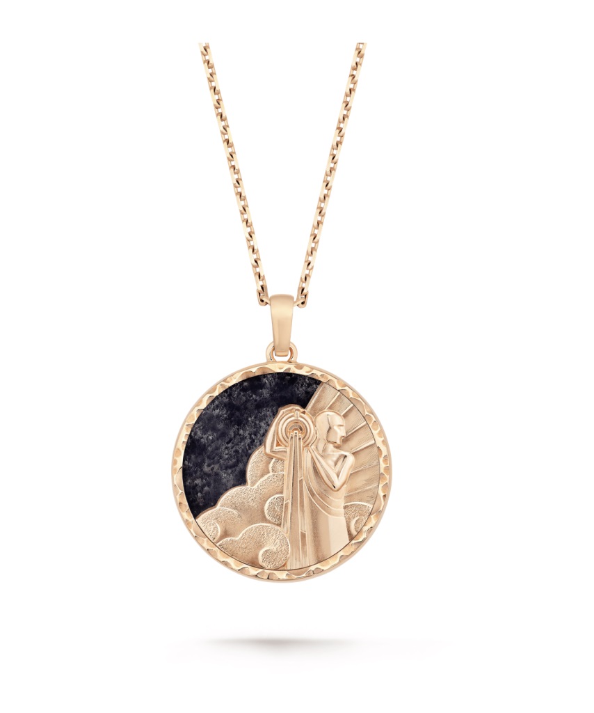 Médaille luxe or et pierre luxe astro