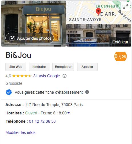 Bietjou grossiste à Paris